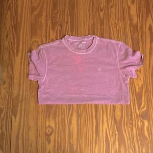American Eagle Pink Acid Washed Tee